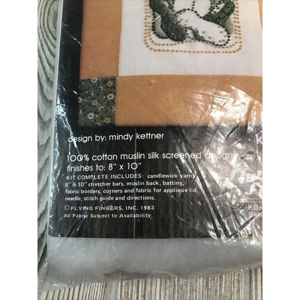 1983 Wickin Stitchin PICKLES Candlewicking Kit Applique Crewel Sealed